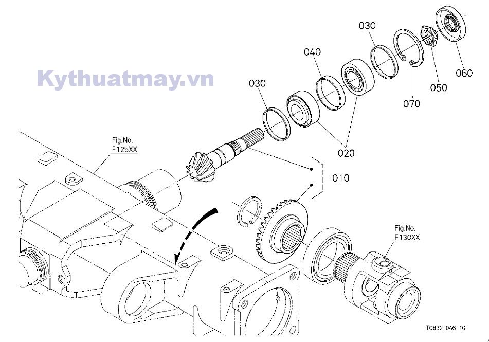 Trục bánh răng quả dứa vành chậu